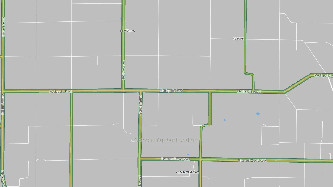 52660, IA Map of Noise Levels in 52660