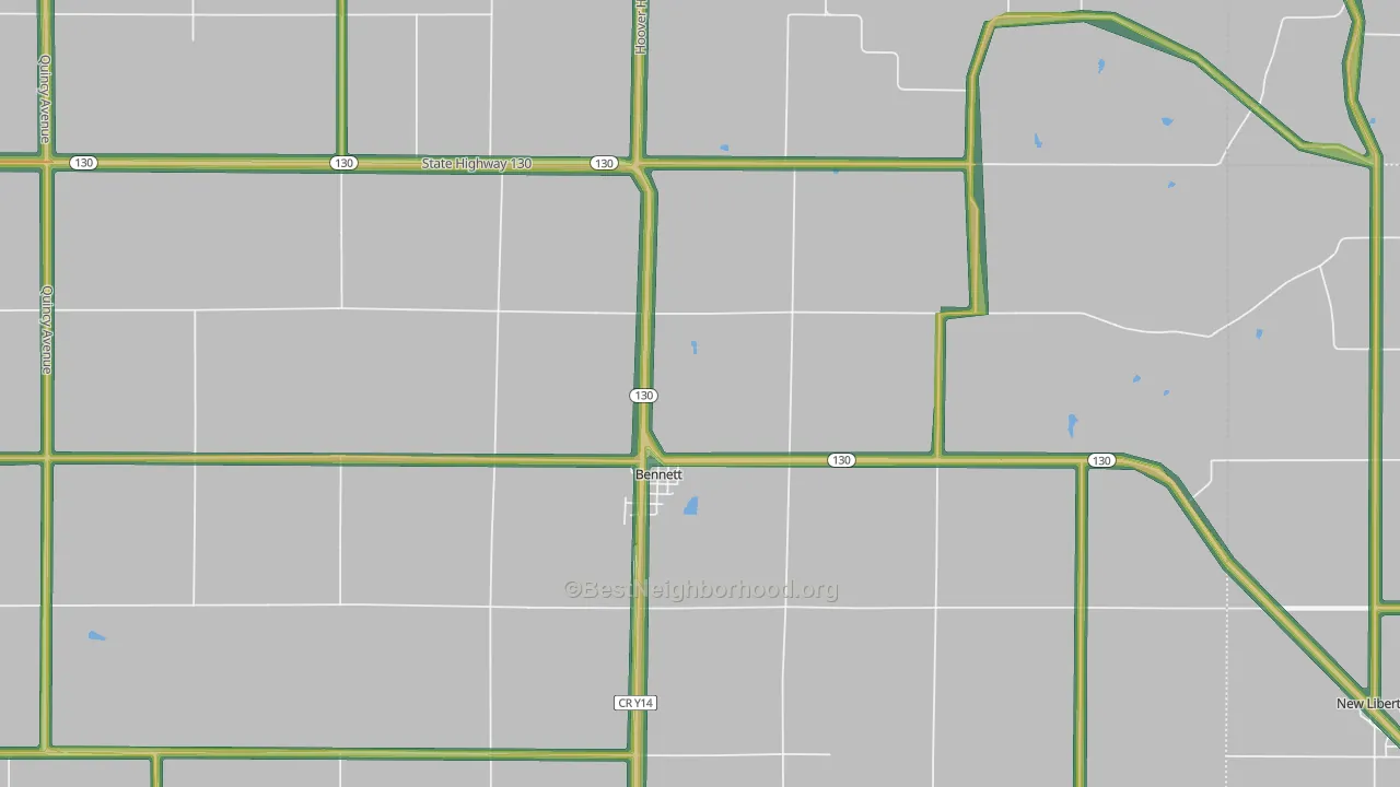52721, IA Map of Noise Levels in 52721