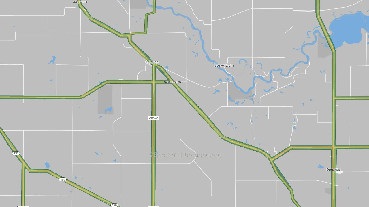 52745, IA Map of Noise Levels in 52745