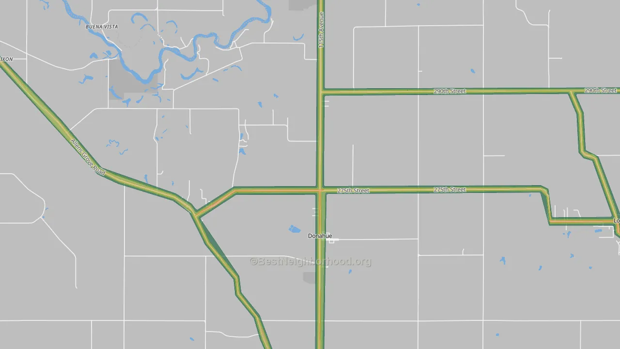 52746, IA Map of Noise Levels in 52746