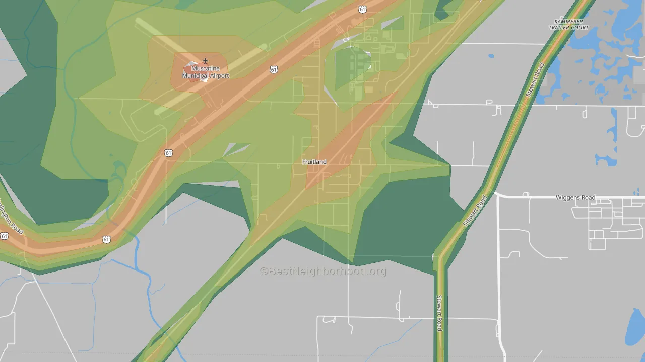 52749, IA Map of Noise Levels in 52749