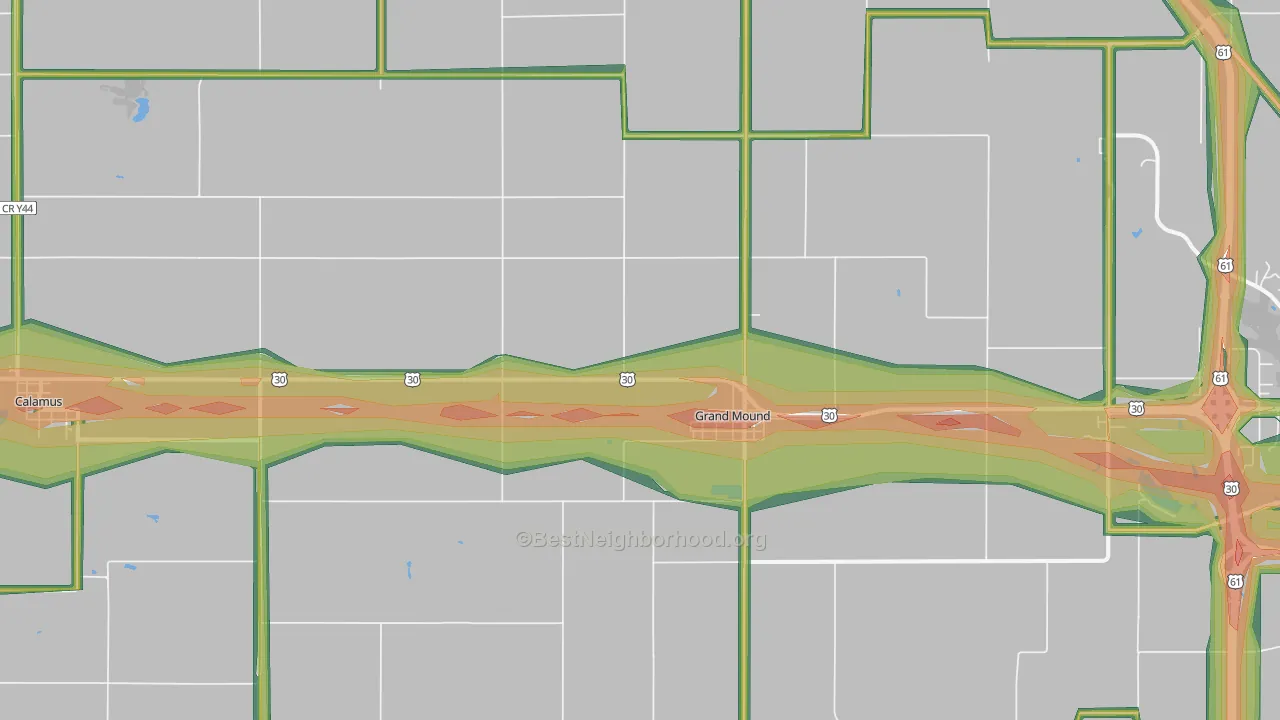 52751, IA Map of Noise Levels in 52751