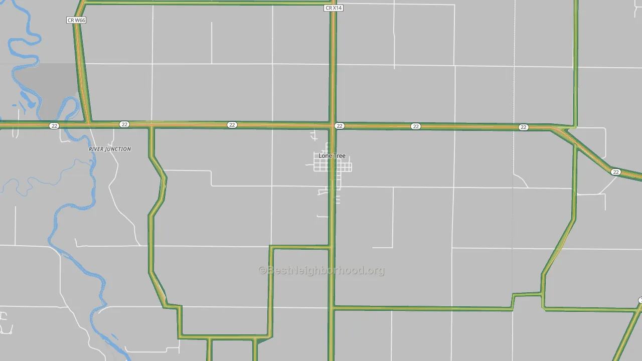 52755, IA Map of Noise Levels in 52755