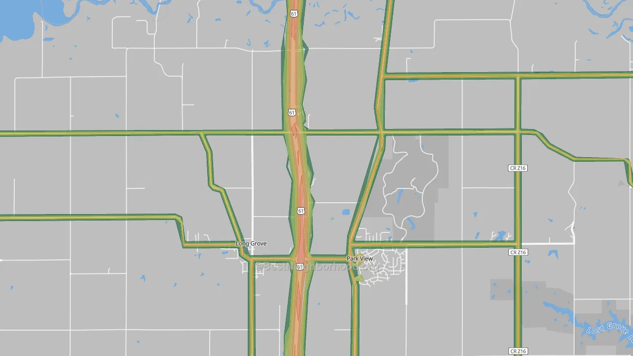52756, IA Map of Noise Levels in 52756