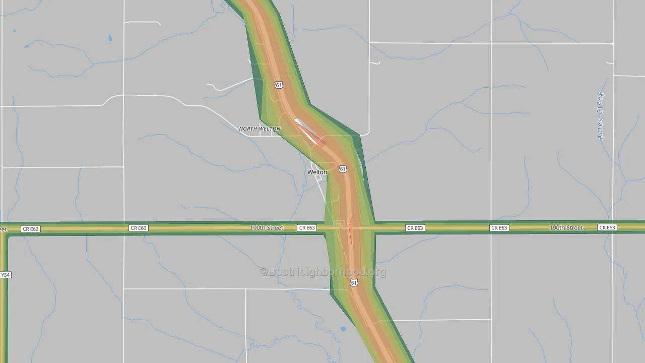 52774, IA Map of Noise Levels in 52774
