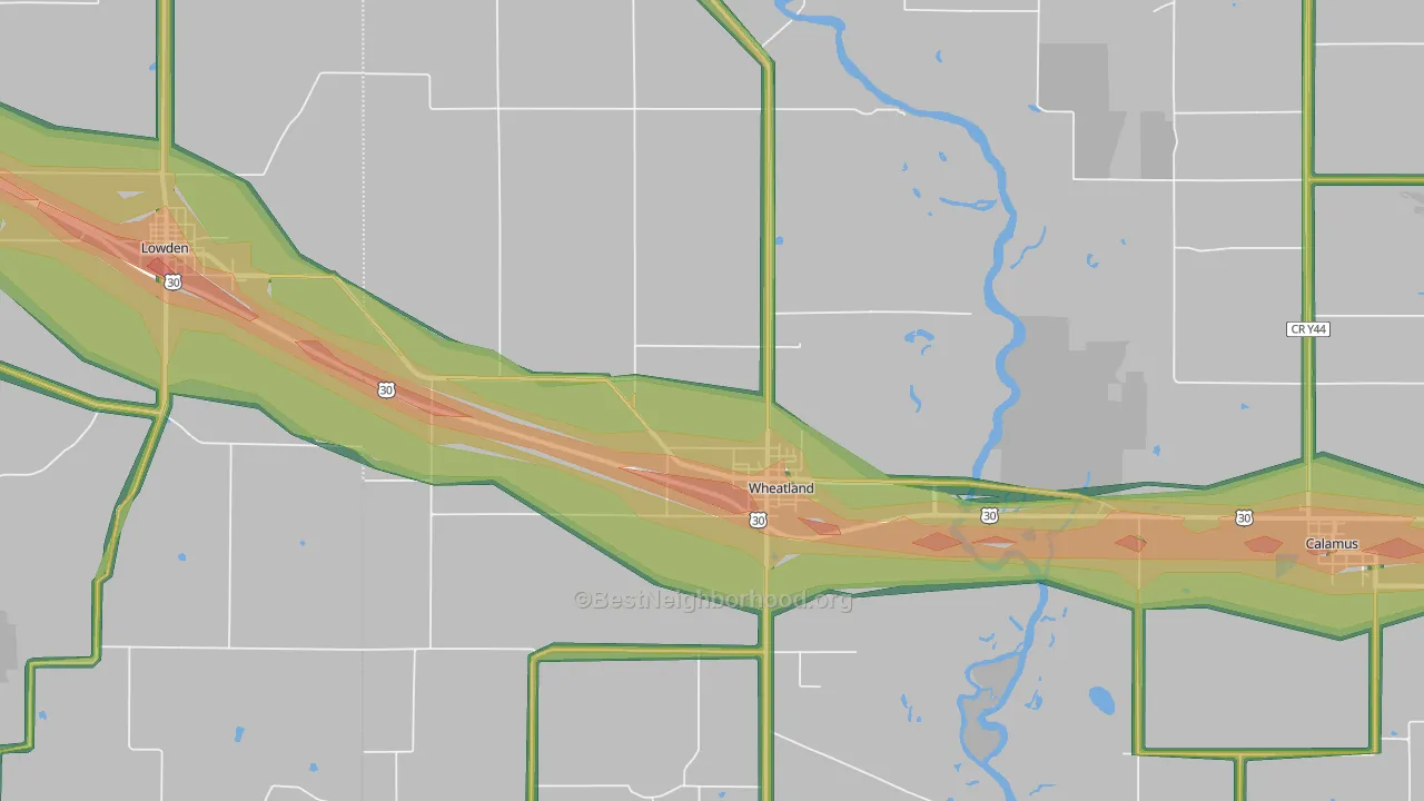 52777, IA Map of Noise Levels in 52777