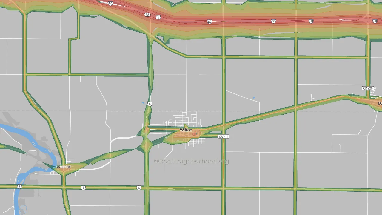52778, IA Map of Noise Levels in 52778