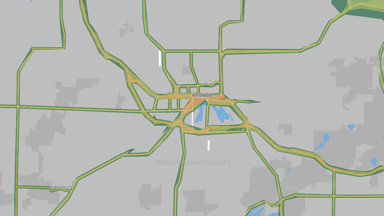 53190, WI Map of Noise Levels in 53190