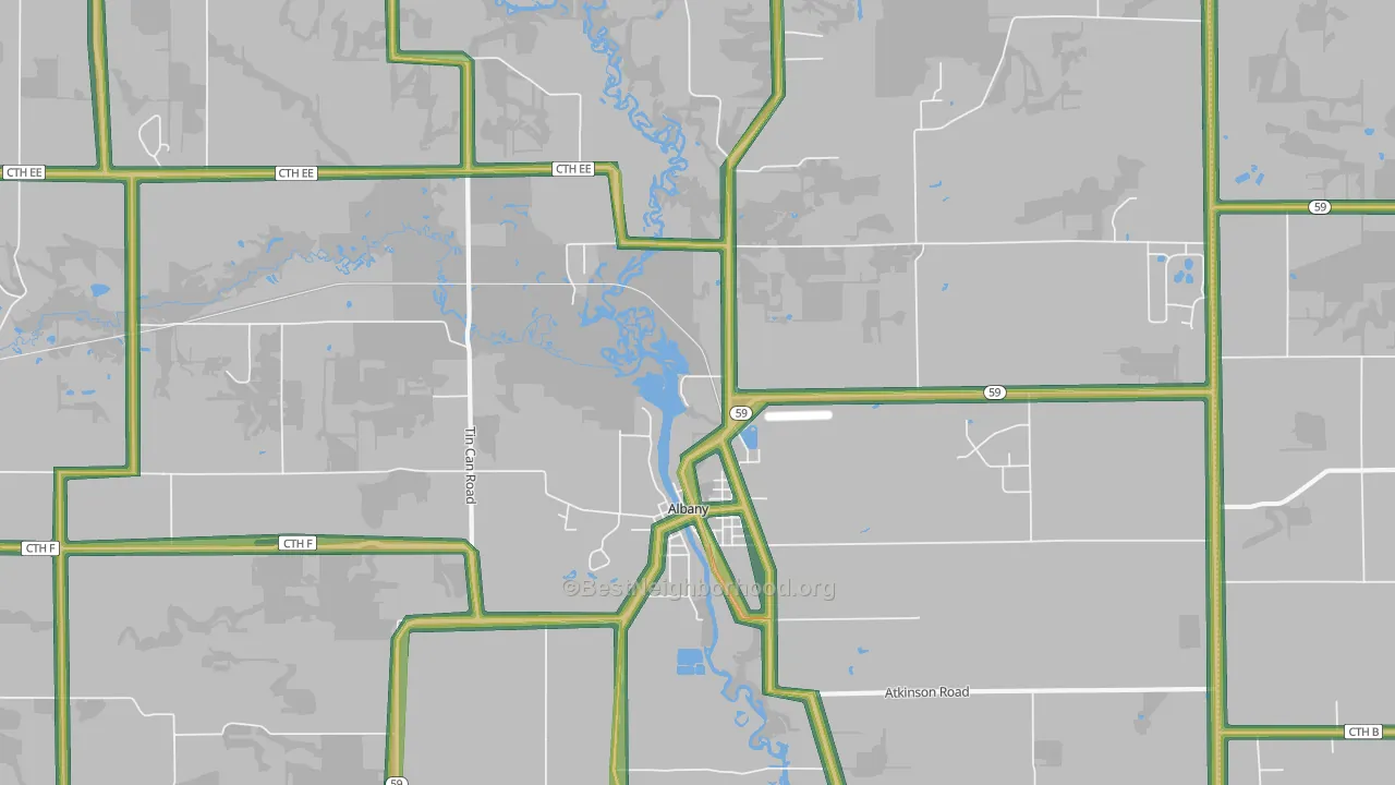 53502, WI Map of Noise Levels in 53502