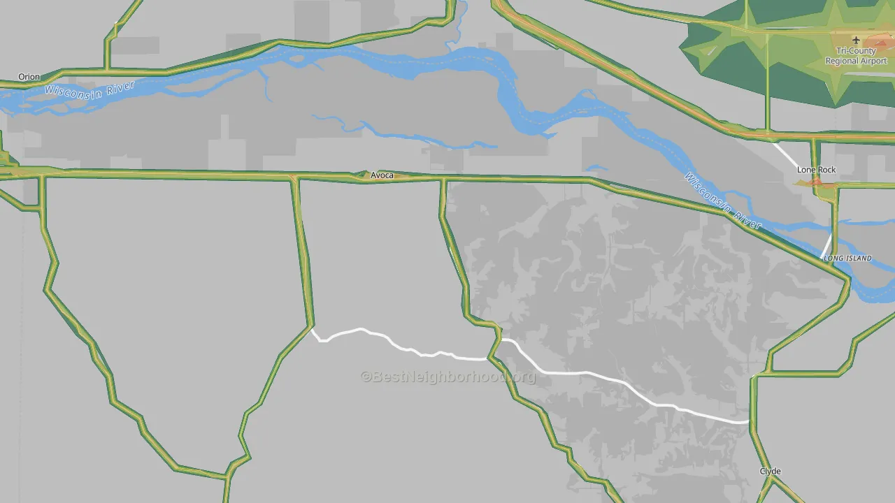 53506, WI Map of Noise Levels in 53506