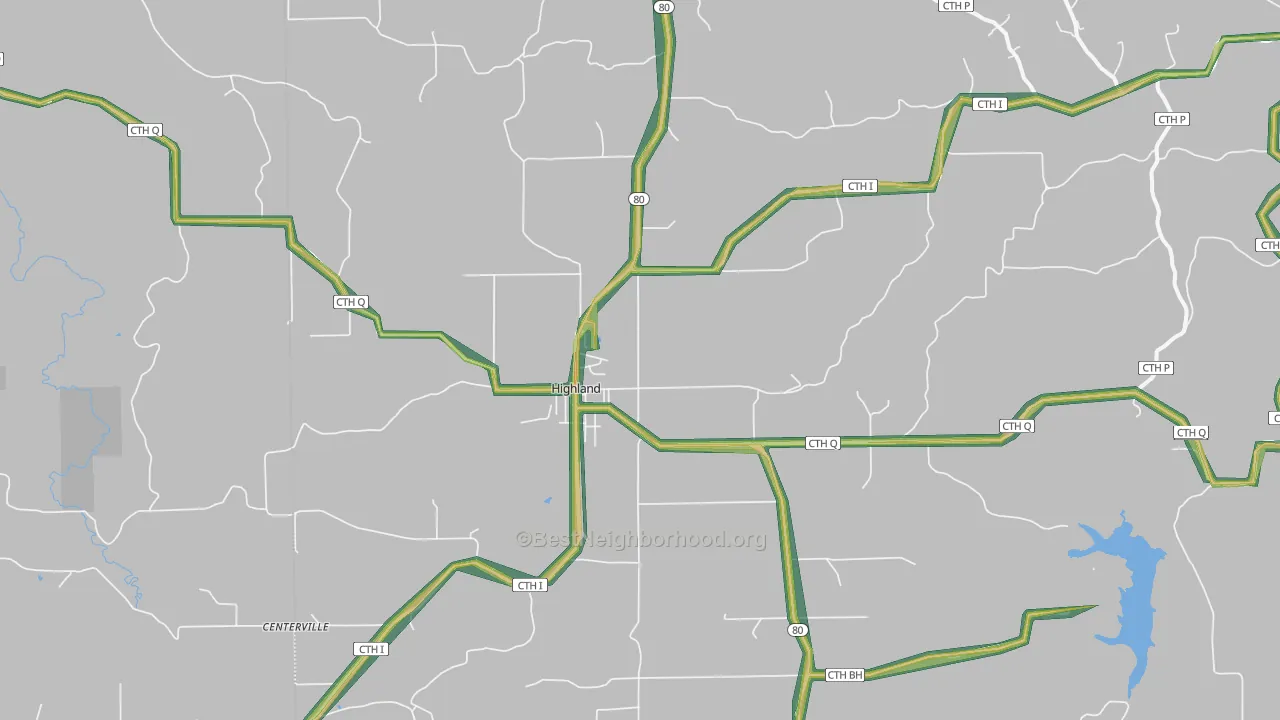 53543, WI Map of Noise Levels in 53543