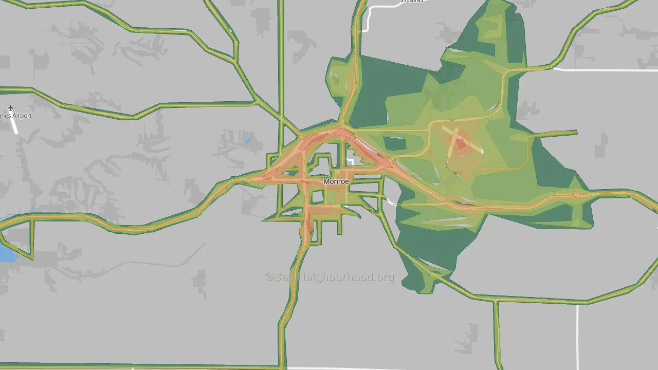 53566, WI Map of Noise Levels in 53566