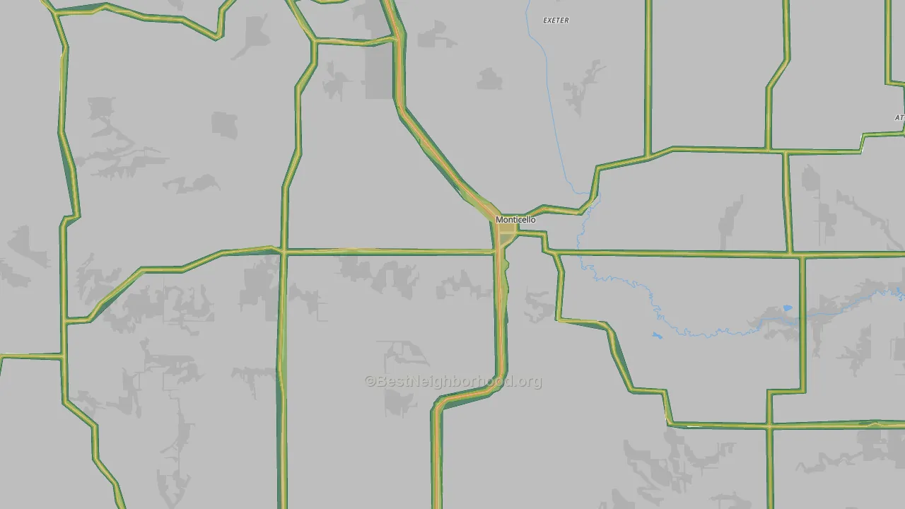 53570, WI Map of Noise Levels in 53570