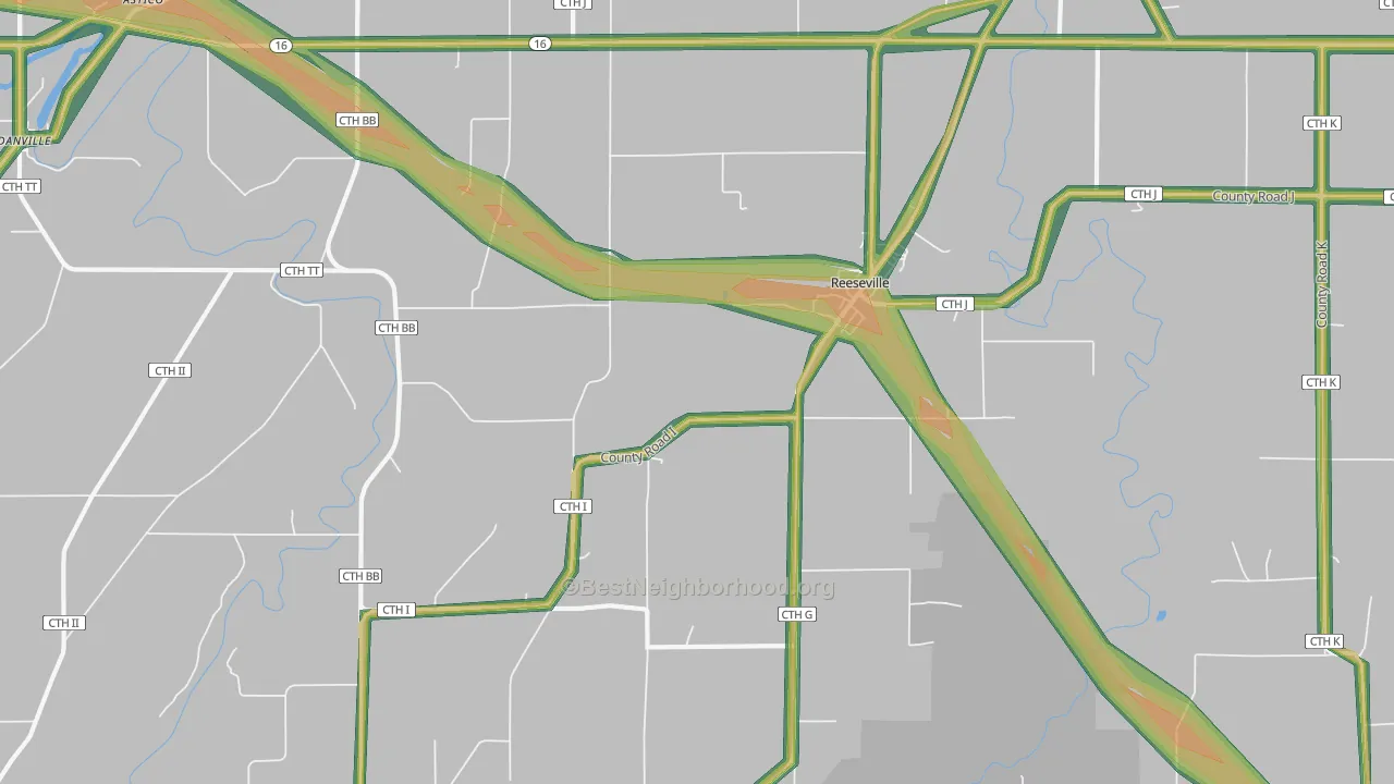 53579, WI Map of Noise Levels in 53579