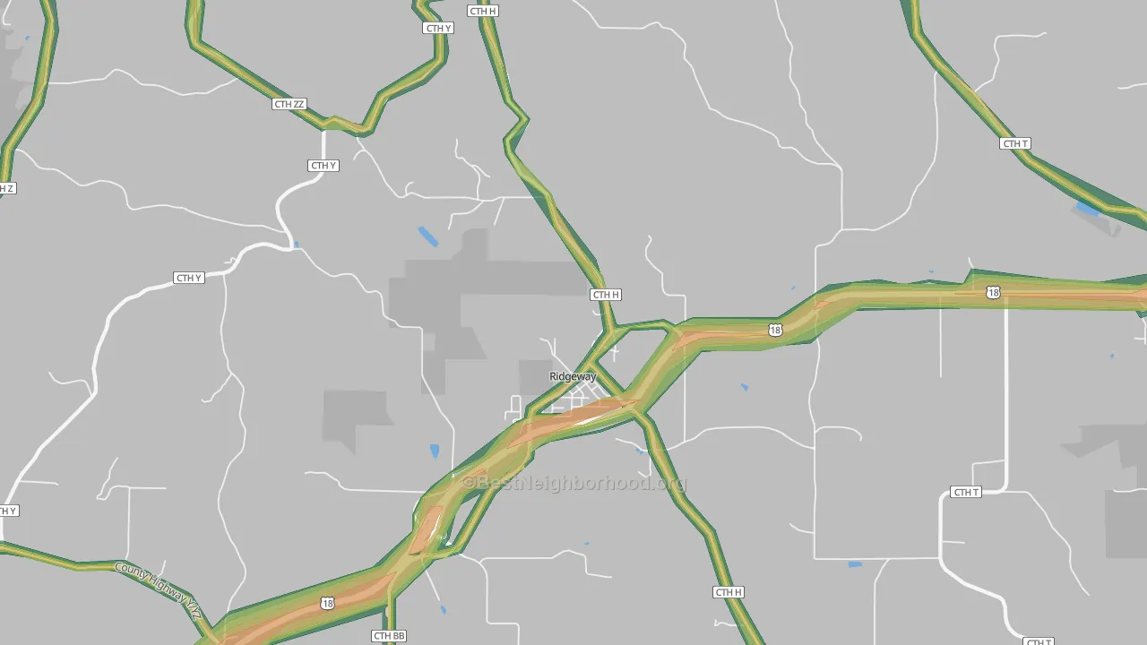 53582, WI Map of Noise Levels in 53582