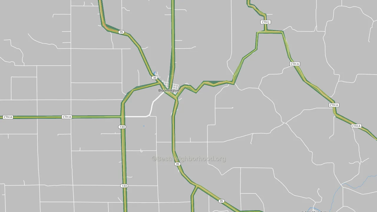 53804, WI Map of Noise Levels in 53804