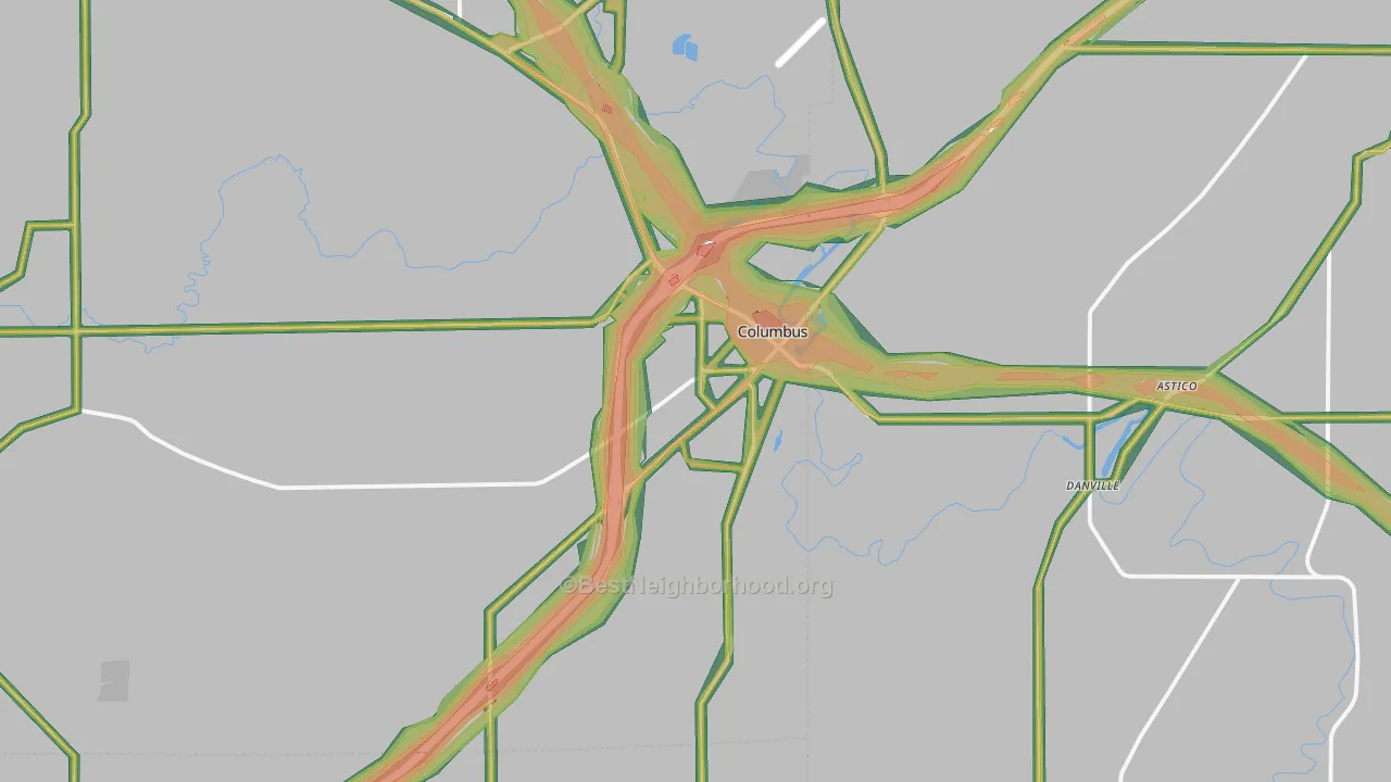 53925, WI Map of Noise Levels in 53925