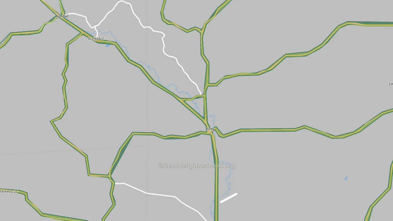 53929, WI Map of Noise Levels in 53929