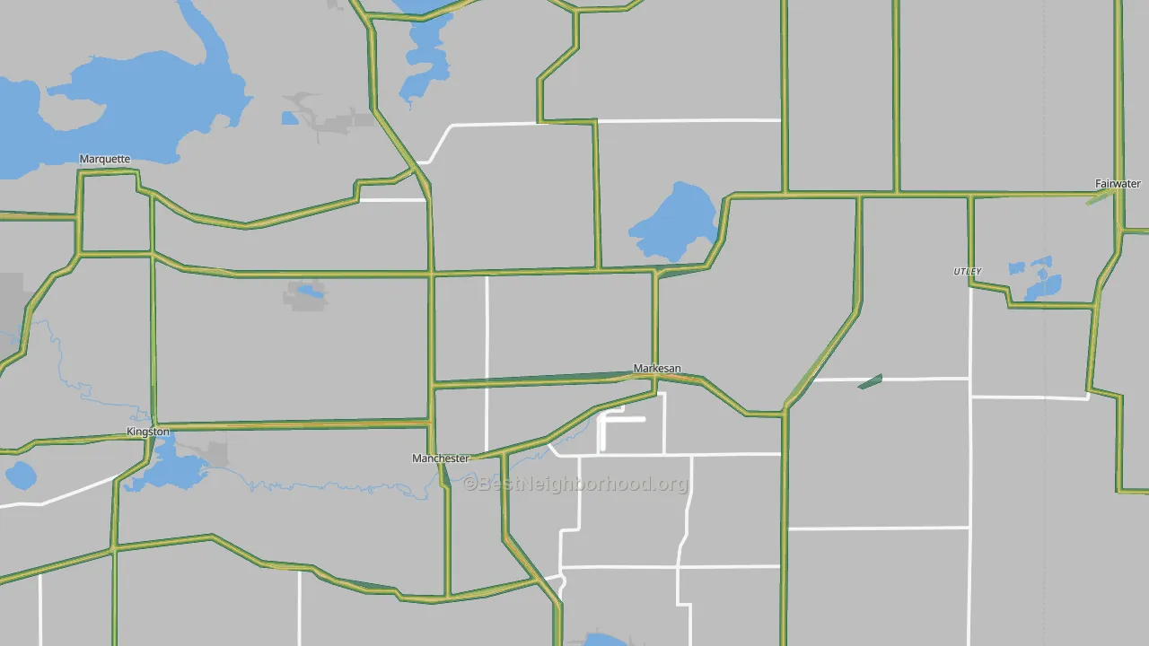 53946, WI Map of Noise Levels in 53946