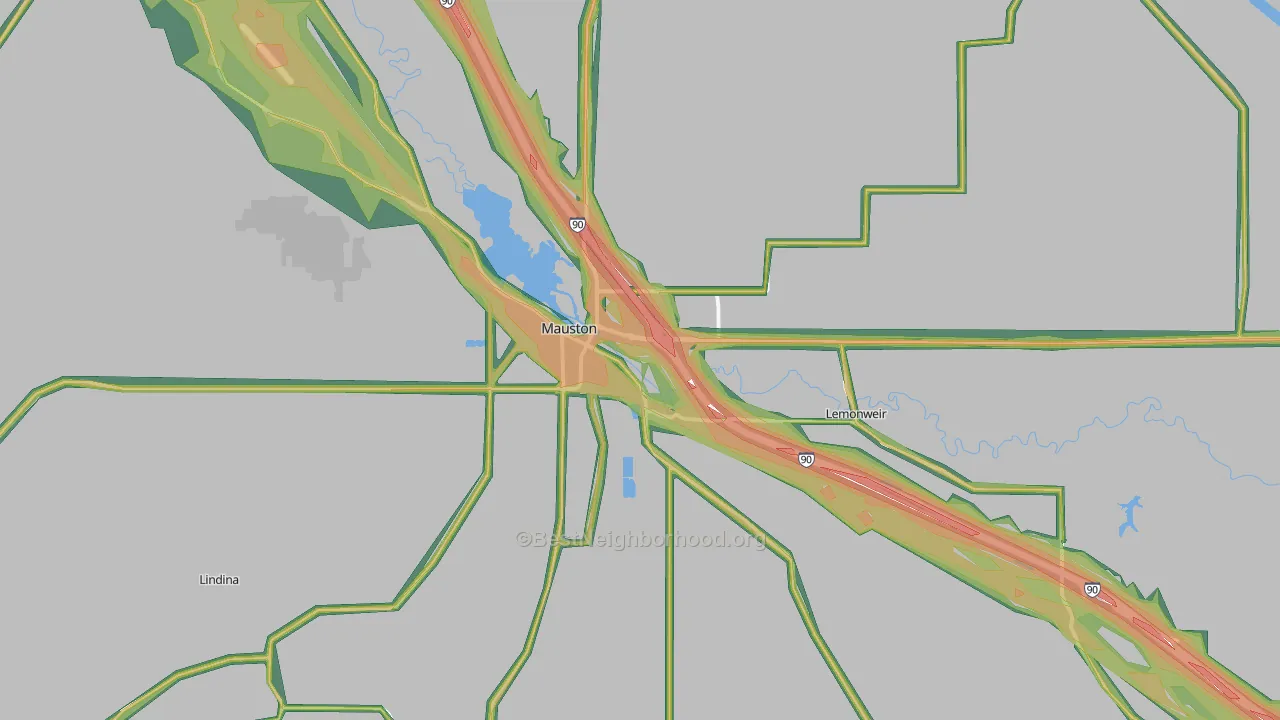 53948, WI Map of Noise Levels in 53948