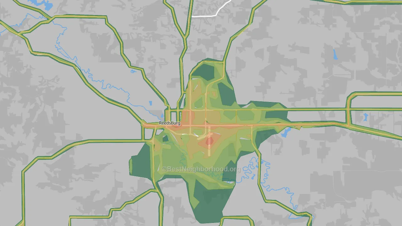 53959, WI Map of Noise Levels in 53959