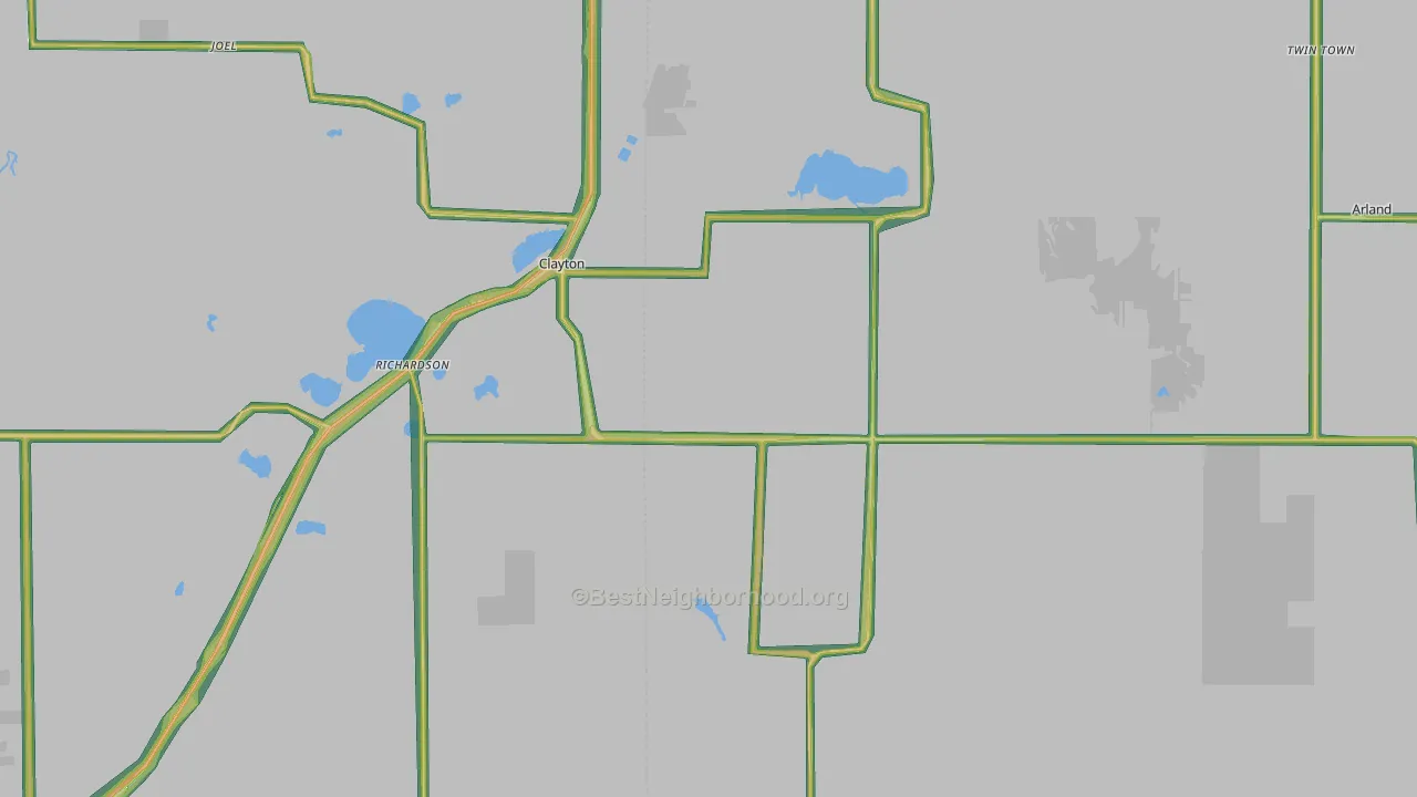 54004, WI Map of Noise Levels in 54004