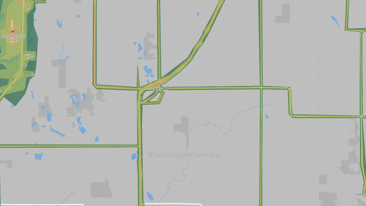 54005, WI Map of Noise Levels in 54005