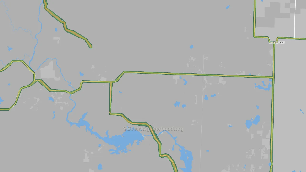 54104, WI Map of Noise Levels in 54104