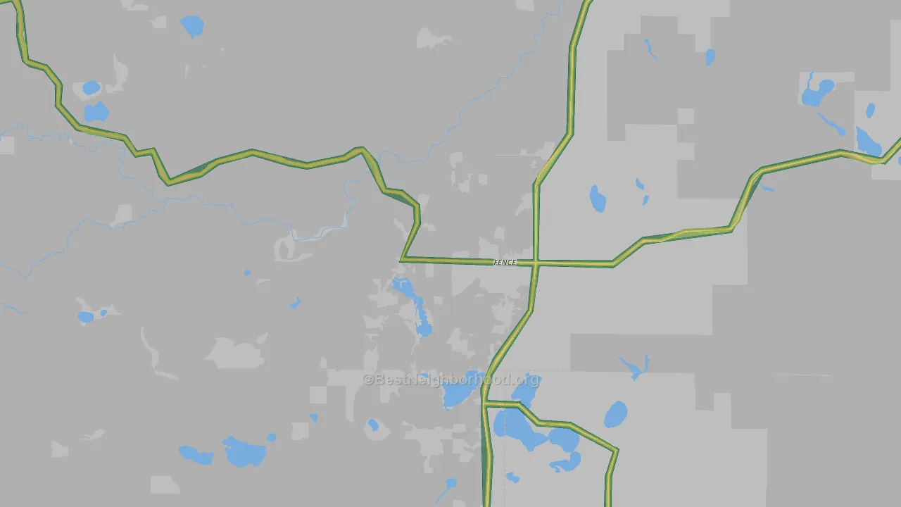 54120, WI Map of Noise Levels in 54120