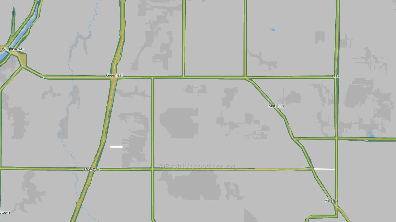 54126, WI Map of Noise Levels in 54126