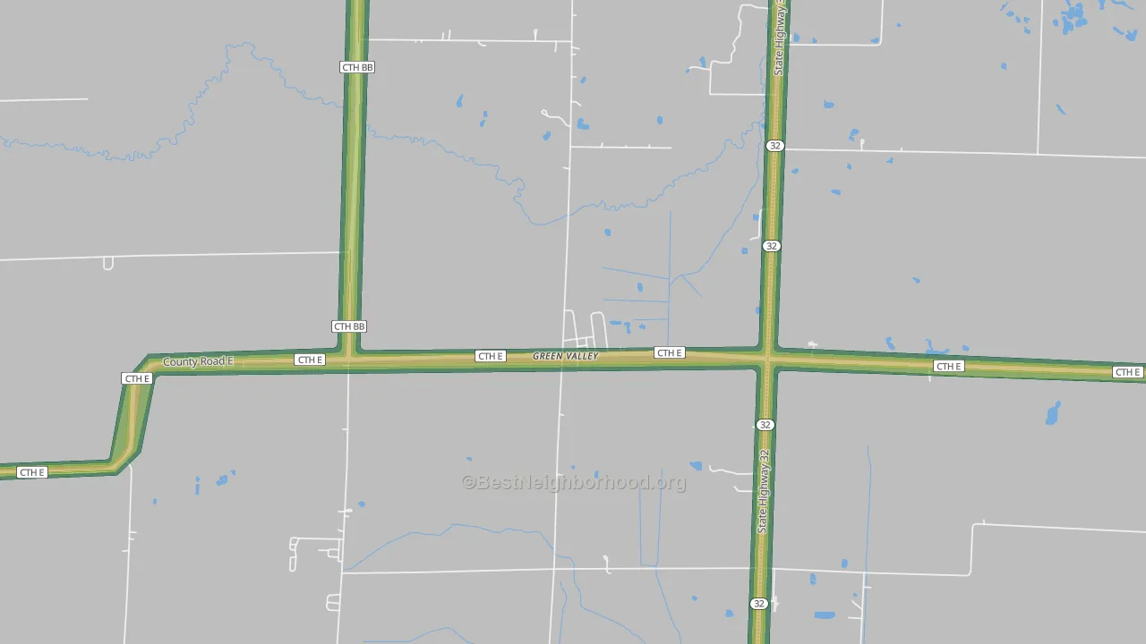 54127, WI Map of Noise Levels in 54127