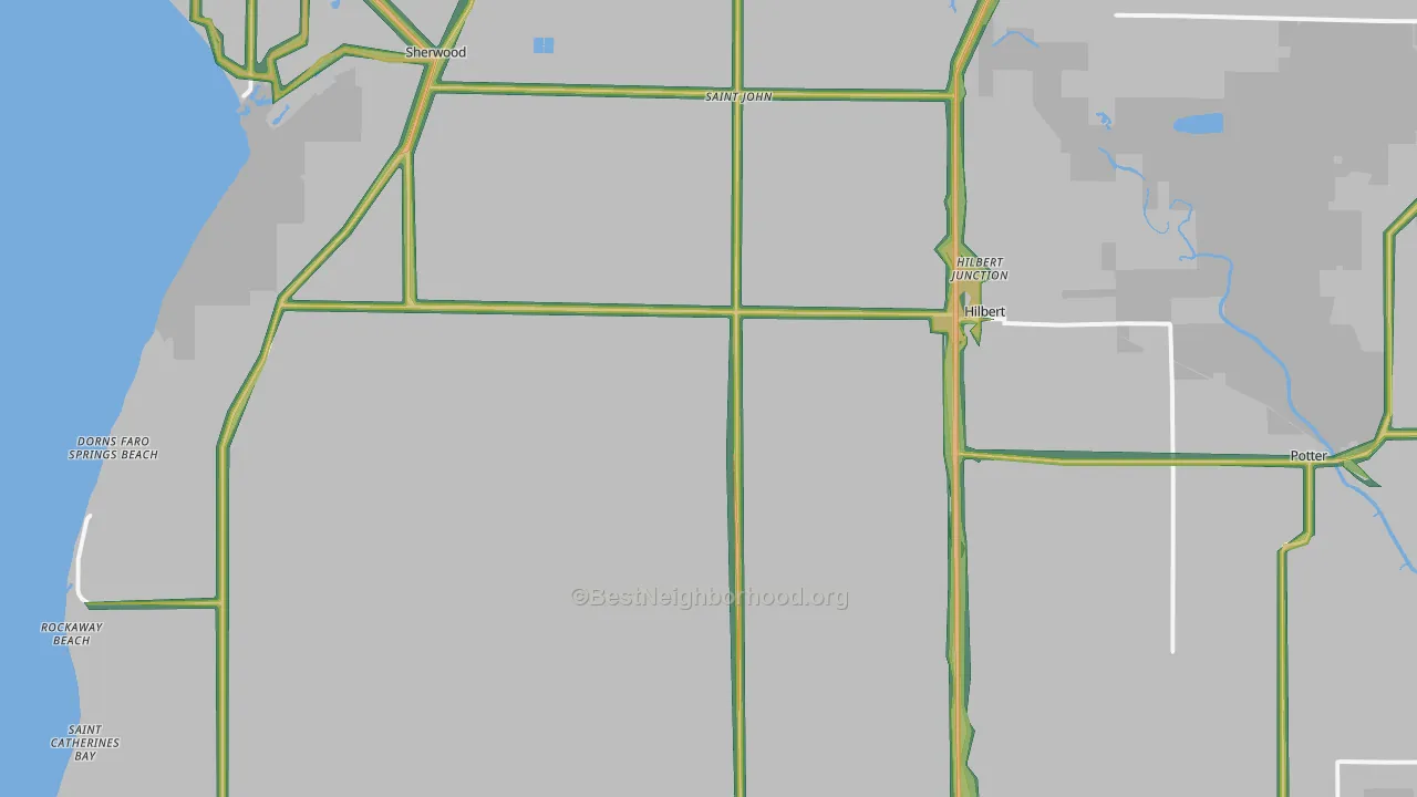 54129, WI Map of Noise Levels in 54129