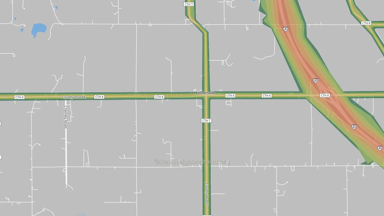 54215, WI Map of Noise Levels in 54215