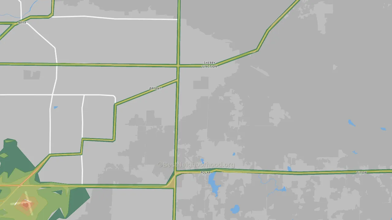 54418, WI Map of Noise Levels in 54418