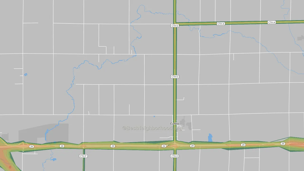 54422, WI Map of Noise Levels in 54422