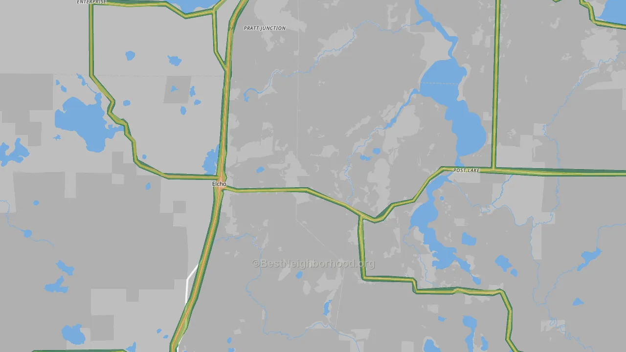 54428, WI Map of Noise Levels in 54428