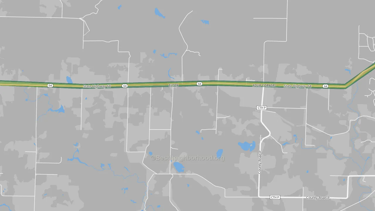 54430, WI Map of Noise Levels in 54430