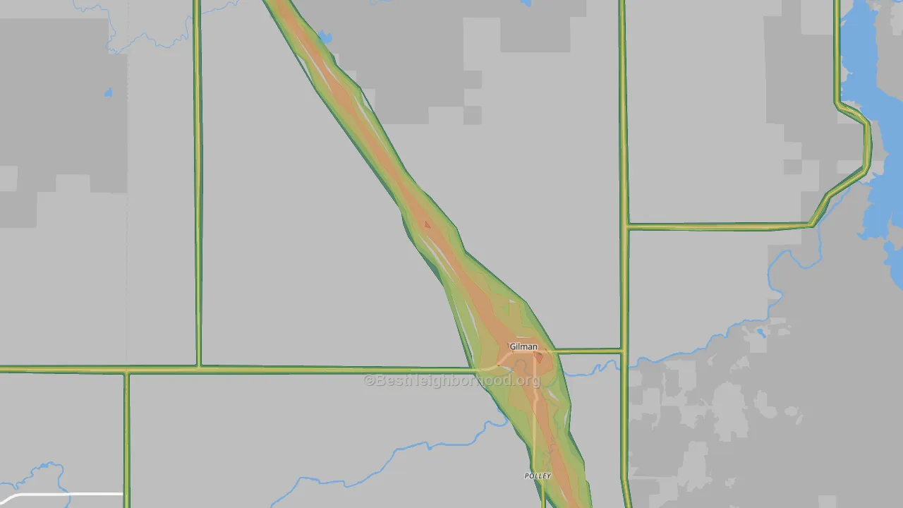 54433, WI Map of Noise Levels in 54433