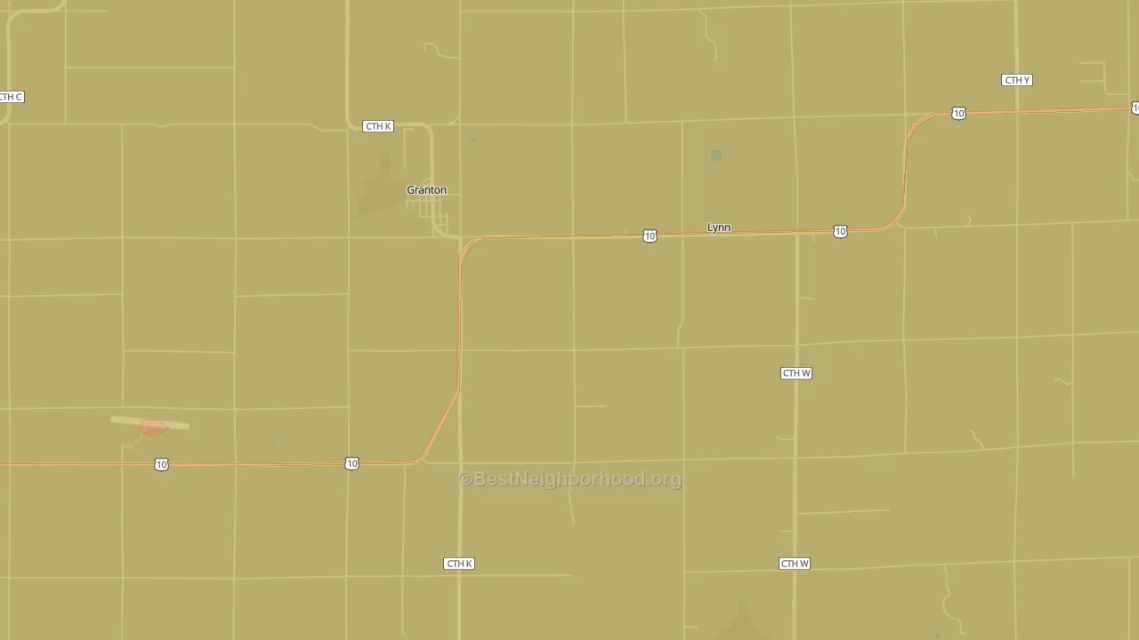 54436, WI Map of Noise Levels in 54436