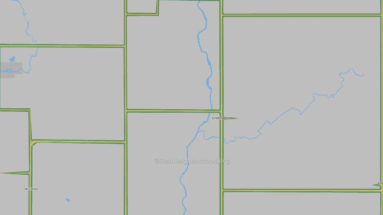 54437, WI Map of Noise Levels in 54437