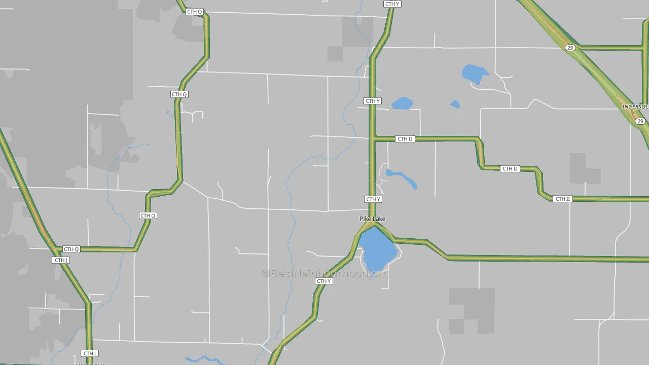 54440, WI Map of Noise Levels in 54440