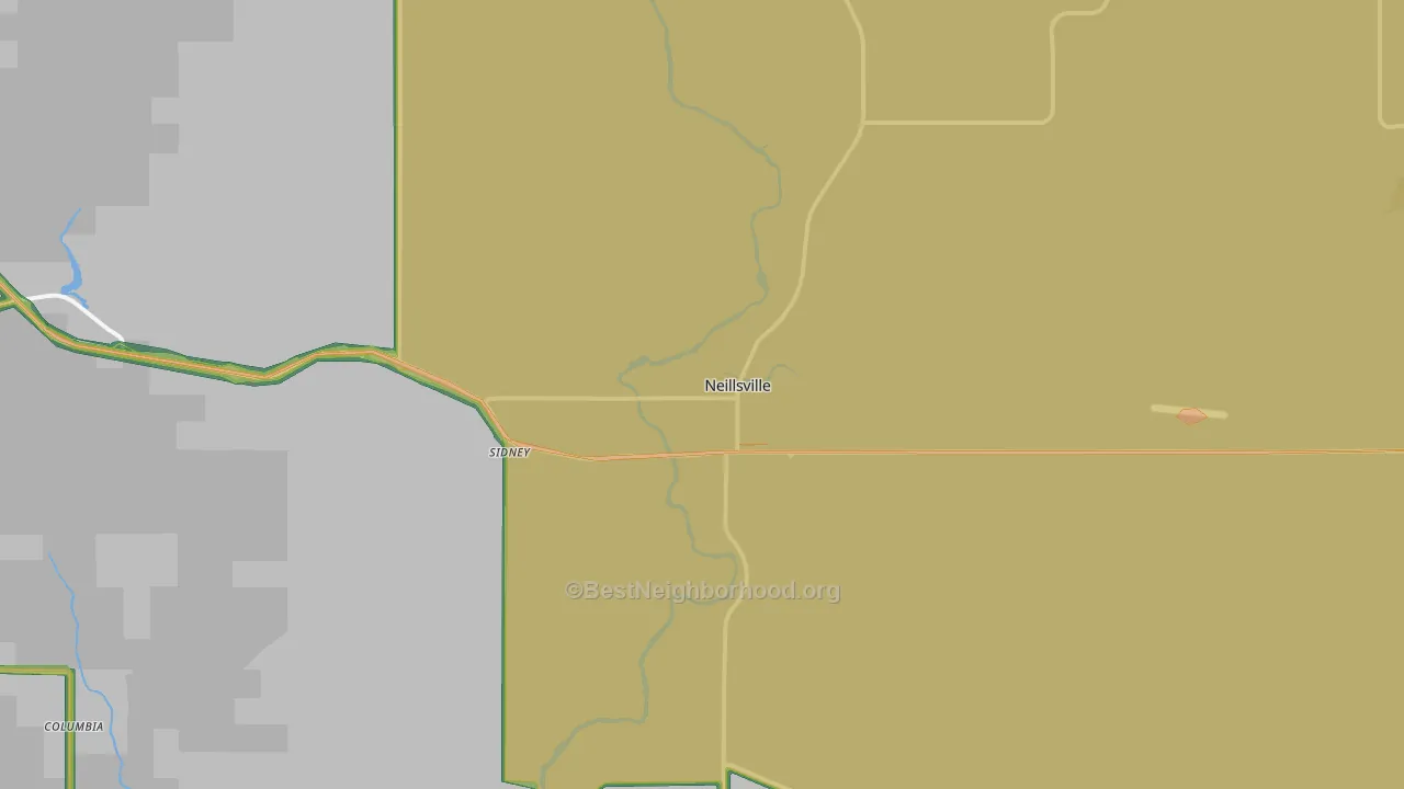 54456, WI Map of Noise Levels in 54456