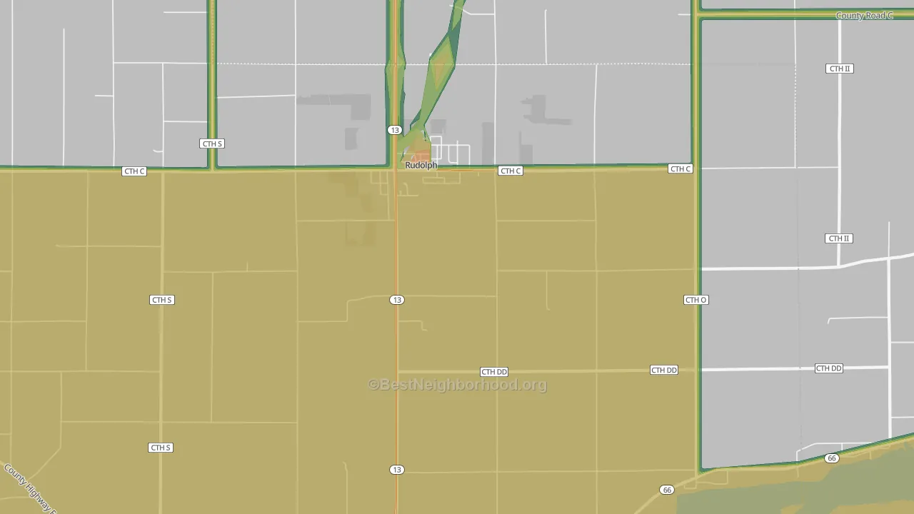 54475, WI Map of Noise Levels in 54475