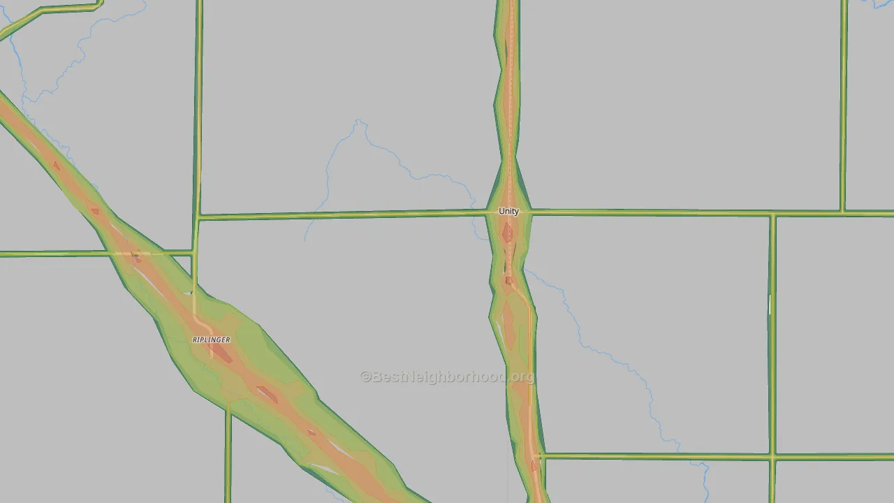54488, WI Map of Noise Levels in 54488