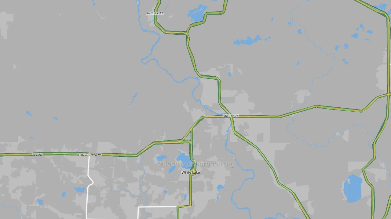 54491, WI Map of Noise Levels in 54491