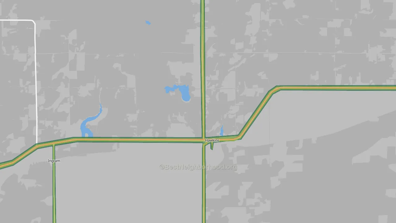 54530, WI Map of Noise Levels in 54530