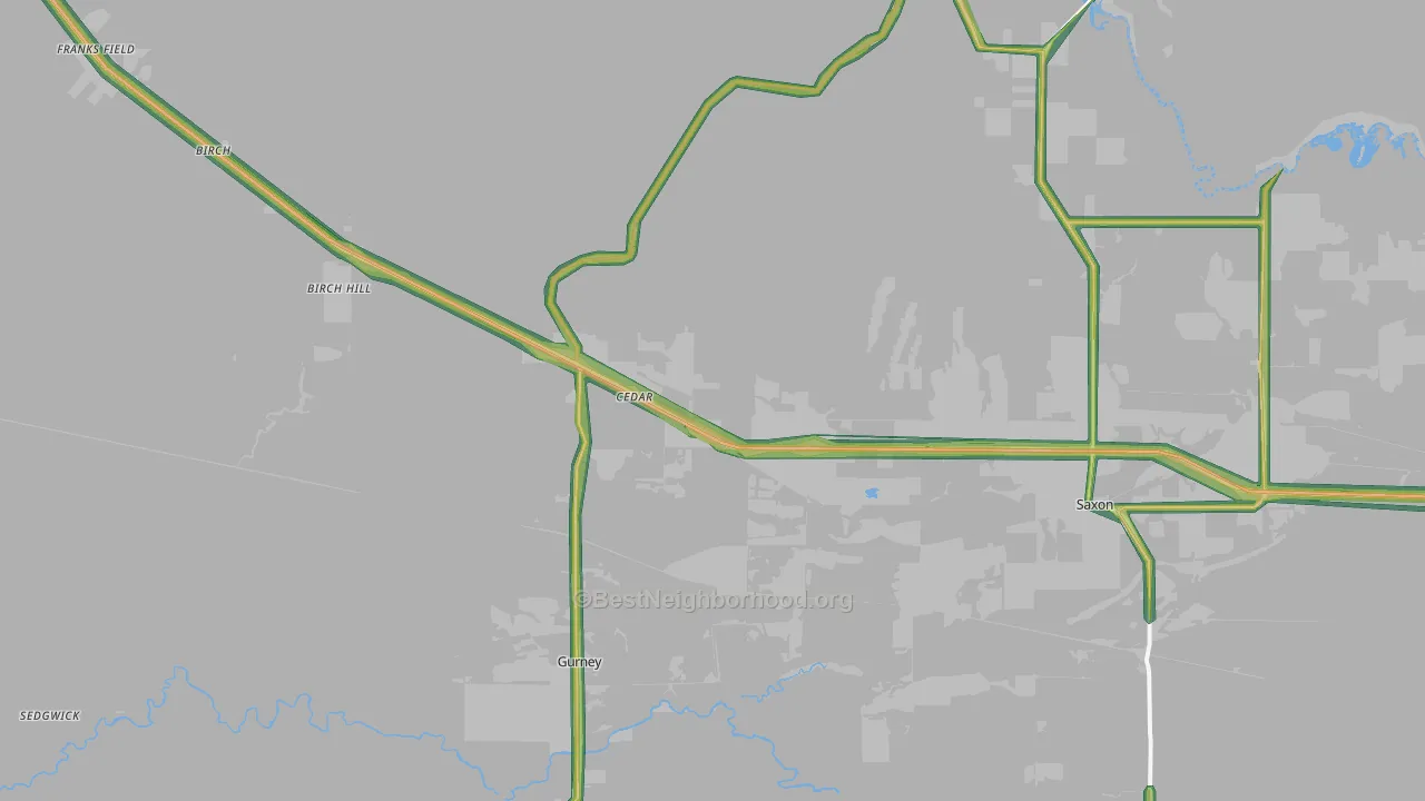 54559, WI Map of Noise Levels in 54559