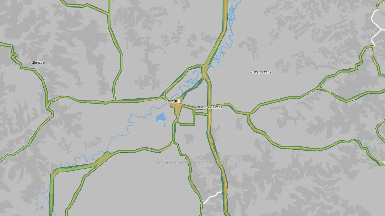 54612, WI Map of Noise Levels in 54612
