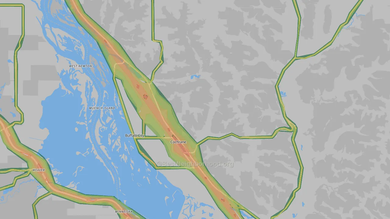 54622, WI Map of Noise Levels in 54622