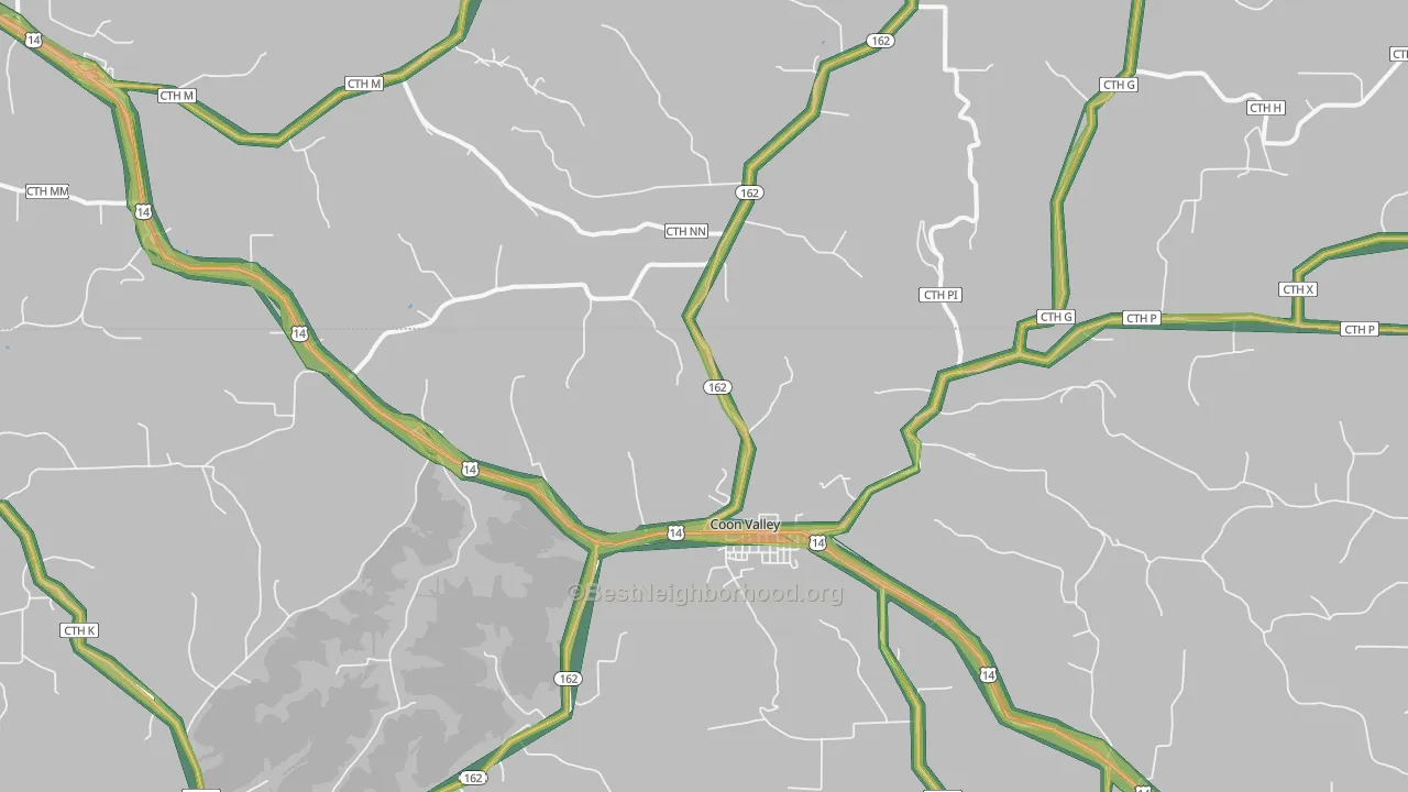54623, WI Map of Noise Levels in 54623